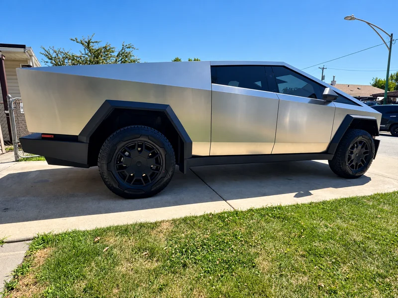 A Tesla Cybertruck tinted by Beast Auto Tints