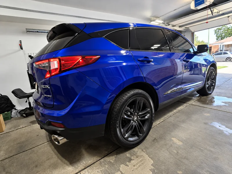 A blue Acura RDX tinted by Beast Auto Tints