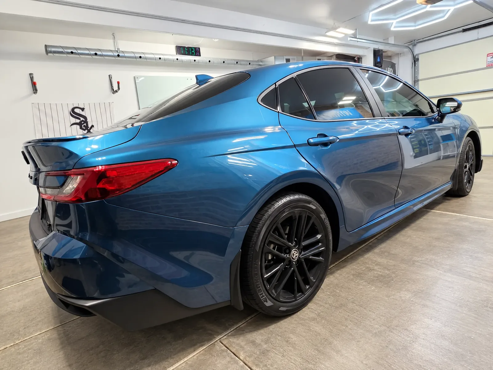 Blue Toyota Camry with tinted windows, tinted by Beast Auto Tints